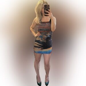 Pretty Garbage Y2K-Revival Style Strapless Dress Small